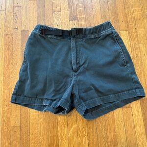 Topo Designs mountain shorts, old style! Black + blue thread